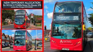 *NEW TRANSFERS* Route 370's E400s & Gemini 2s (HYBRIDS COMING SOON) London Bus Changes EXPLAINED