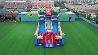 Speed into Fun: Giant Disney Cars Inflatable Dry Slide! ️ Chinee Inflatables T8-4525