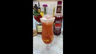 Tropical Hennessy Strawberry Pineapple Cocktail #shorts