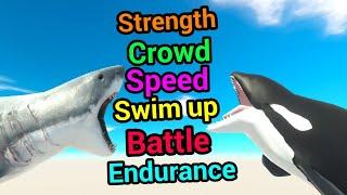 Battle ability Orca vs Great white shark Animal Revolt Battle Simulator