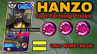 HANZO BEST FARMING ROTATION 2024 ( only 10% Of hanzo users know this ) MLBB