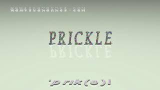 prickle - pronunciation + Examples in sentences and phrases