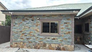 A House Full Design With Natural Stones ️ Building in Ghana 