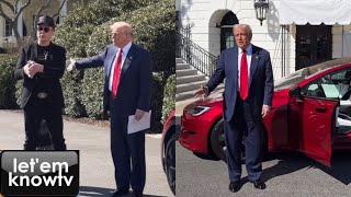 Donald Trump Advertise Tesla Cars At The While House With Elon Musk, Says He Is Buying This One