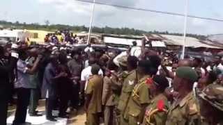 Laying of wreath at  Late Isaac Adaka Boro cenotaph