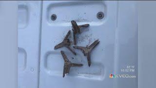 Caltrops Disable Border Patrol Vehicle