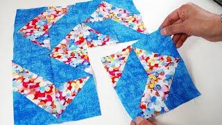 Super easy patchwork idea with just one size of fabric for beginners