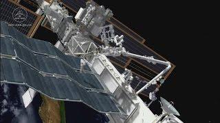 Dextre teste le détecteur robotisé de fuites externes de la SSI (IRELL) de la NASA