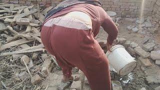 plant care with water _ Desi village woman life _ Desi House wife life