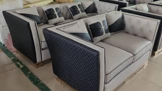 Dubai high end 123 modular sofa set luxury home furniture leather sofa