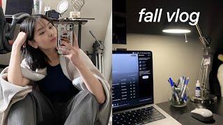 Daily vlog | Fall days at home, studying, room organization & reset (uni student vlog)