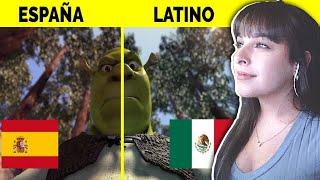 REACCIONANDO a SHREK 1: Español Latino vs Español Castellano | Comparacion Doblaje