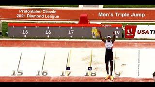 MEN'S TRIPLE JUMP.  Prefontaine Classic.  Diamond League.  Hayward Field, Eugene, OR, USA. 8/21/2021