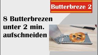 Mit dem neuen  Schneidebrett schneiden Sie verschieden große Brezen schnell für Butterbrezel auf.