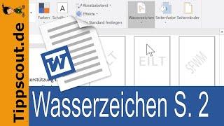 Word-Profi-Tipp: Wasserzeichen ab der zweiten Seite