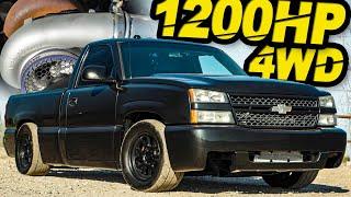 1200HP 4WD Street Truck "LADY BUG KILLA" SMOKES ALL FOUR TIRES ON THE STREET! (427ci + 98MM Turbo)