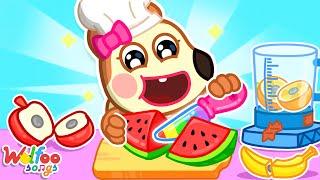 Let’s Make Colorful Fruit Juice!  Playtime Song for Kids  Wolfoo Nursery Rhymes & Kids Songs