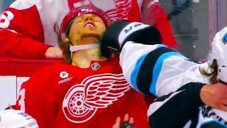 Mikhail Sergachev Moritz Seider Fight | Utah HC vs Detroit Red Wings 2025 NHL Highlights