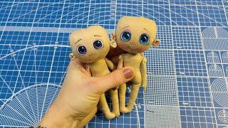 Рисуем личико Малышке | Big eyes | textile doll 14 cm