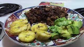 Savory Ground Sirloin with Avocado and Plantains