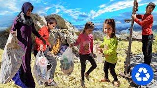 Environmental protection in nomadic life: Akram and her family clean the environment