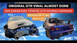 199 Garage Vlog : ORIGINAL NISSAN SKYLINE BNR34 (GTR 34) PERNAH VIRAL ALMOST DONE PART 2