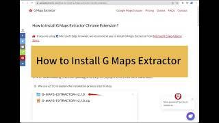 How to install G Maps Extractor chrome extension 2023