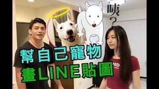 幫寵物畫LINE貼圖+爽哥康弟的暖心故事【比比BeBe】