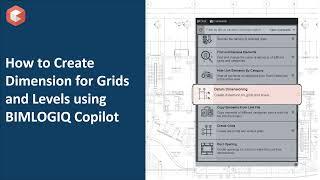 How to create dimensions for grids and levels in Revit using BIMLOGIQ Copilot