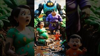 ️ Evolution of big robot | Pregnant women sitting in mud #cat #cute #love #shorts