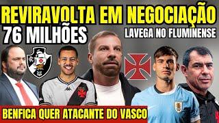 REVIRALVOLTA EM NEGOCIAÇÃO! BENFICA QUER ATACANTE DO VASCO! 76 MILHÕES DE FATURAMENTO EM 2024! E+