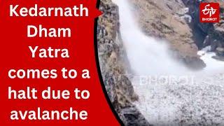 Kedarnath Dham Yatra comes to a halt due to avalanche | ETV Bharat