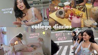 COLLEGE DIARIES | anniversary date, getting my braces off, girl's hangout ! 