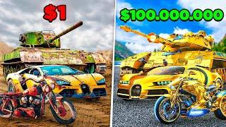 $1 vs $100,000,000 en GTA 5 !!(Película)