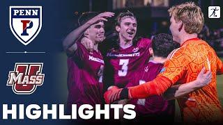 Penn vs UMass | NCAA College Cup Soccer Championship | Highlights - November 24, 2024