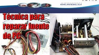 Técnica para reparar fuente de PC