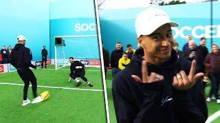 Jesse Lingard vs Tom Kerridge | Penalties, volleys, freekick & crossbar challenge | Soccer AM Pro AM