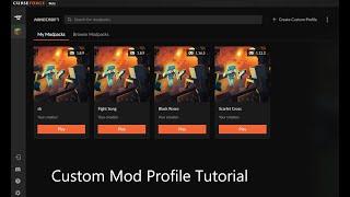 Minecraft Create Custom Mod Profile Using Curseforge (Hypixel Skyblock)
