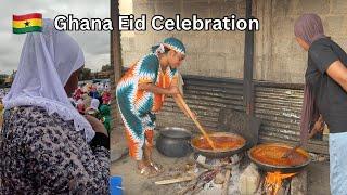 HOW we celebrated EID in Ghana Cooking and sharing FOOD with everyone|| Ghana West Africa MUSLIM Eid