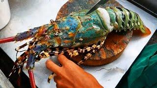 Thailand Street Food - The BIGGEST RAINBOW LOBSTER Cooked with Butter & Cheese