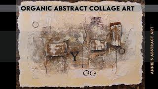 Organic Abstract Collage Art - Paper Canvas & DIY Marbled Canvas