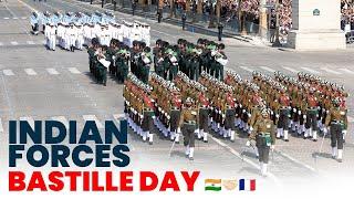 Proud Moment! India's tri-services contingent march past during the Bastille Day Parade