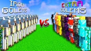 EXTRA GOLEMS vs IRON GOLEMS - ALL EXTRA GOLEMS vs ALL MINECRAFT GOLEMS - Minecraft Mob Battle 1.19.3
