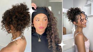 Easy and cute hairstyle for curly hair