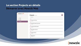 Le fonctionnement des Projets dans Newzik Web