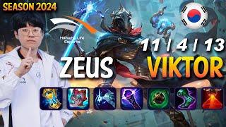 HLE Zeus VIKTOR vs MAOKAI Top - Patch 14.24 KR Ranked | lolrec