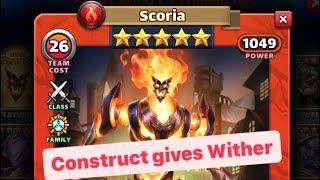 Empires & Puzzles Hero Analysis :  Scoria, Impacts All & Brings Wither to Construct️