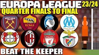 Europa League Beat The Keeper 2023/24 Quarter Finals to Final