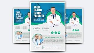 Health & Medical Doctors Flyer Design | Photoshop Tutorials