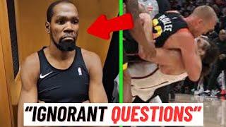 Kevin Durant REFUSES To Talk About Steven Adams and Mason Plumlee SCUFFLE!!